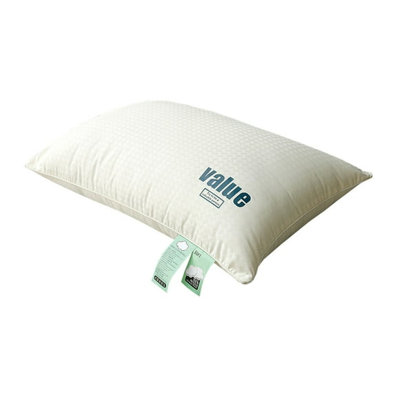 Qholemyo SPA Neck Protection Knitted Cotton Pillow Core Hotel Quality Breathable Soft For Adult College Student Home Use Home Goods