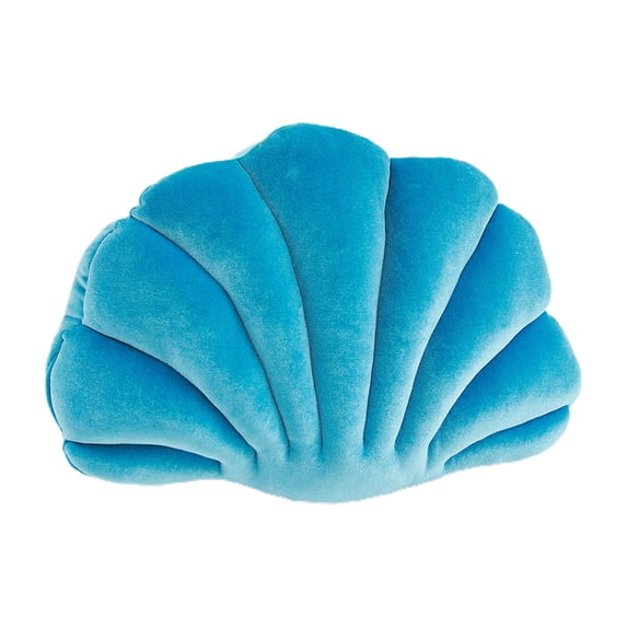 Qholemyo Seashell Shaped Throw Pillow Soft Velvet Decorative Pillow With Insert Beach Theme For Couch Bed