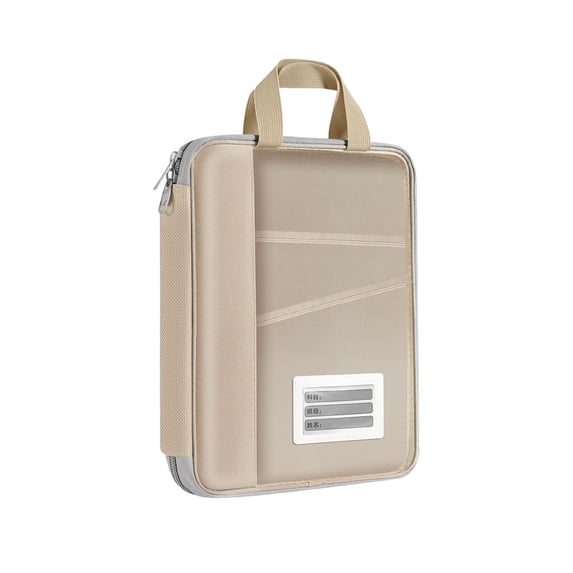 Qholemyo Semi Transparent Mesh Zippered File Folder With Handle Portable Subject Bag Organizer School Supplies For Paper Storage