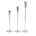 thumbnail image 1 of Qholemyo Set Of 3 Sleek Gold European Candleholder Tabletop Ornament Home Decor For Wedding Candlelit Dinner, 1 of 6