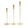 thumbnail image 1 of Qholemyo Set Of 3 Sleek Gold European Candleholder Tabletop Ornament Home Decor For Wedding Candlelit Dinner, 1 of 6