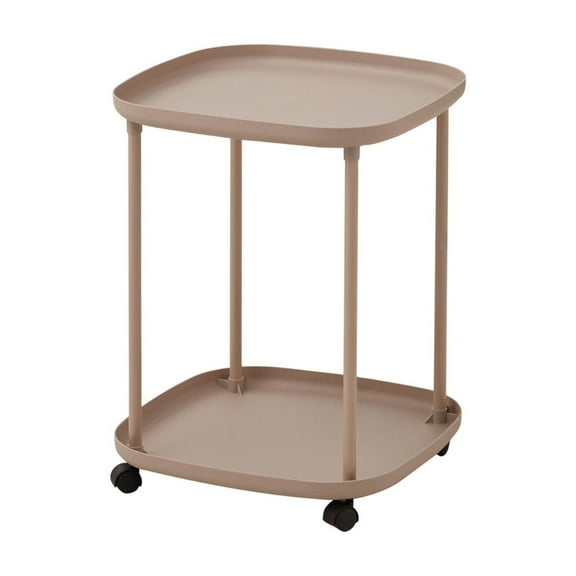 Qholemyo Side Table Storage Shelf Coffee Table Bedside Table Storage Cart Mobile Storage Rack For Bedroom Living Room Study Desk Assembly Required Nightstand Bedroom Nightstand Storage Nightstand