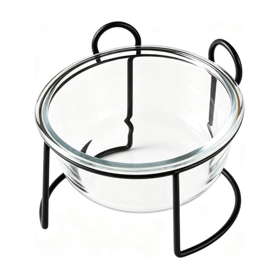 Qholemyo Slanted Glass Pet Bowl Feeding Bowl Non Knock Neck Friendly Pet Food Bowl For Cats And Teddy Dogs
