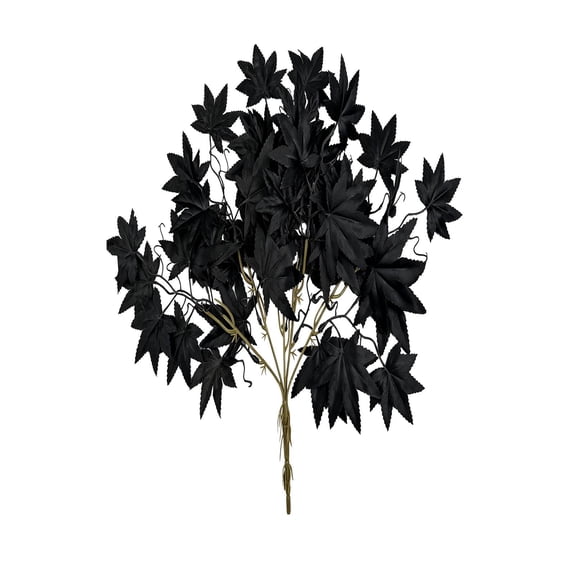 Qholemyo Small Bundle Artificial Maple Leaf Sprigs Realistic Foliage Halloween Decor Fall Decor Home Decor For Yard Vase Floral Arrangement