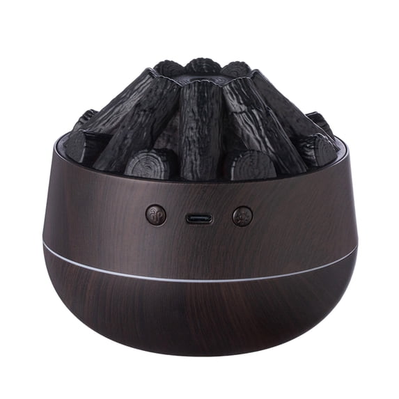 Qholemyo Small Humidifier Desktop Humidifier Charcoal Shaped Mini Silent Usb Flame Cool Mist Device For Home Office Bedroom