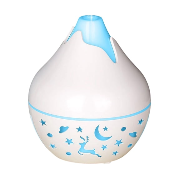Qholemyo Small Humidifier Wood Grain Usb Powered Color Changing Aroma Diffuser Silent Night Light Cool Mist Desktop Device Home Goods