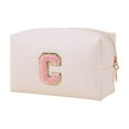 thumbnail image 1 of Qholemyo Small Personalized Initial Letter Makeup Bag Cute Waterproof Travel Cosmetic Pouch Women's Toiletry Organizer Zipper Bag Travel Essentials, 1 of 5