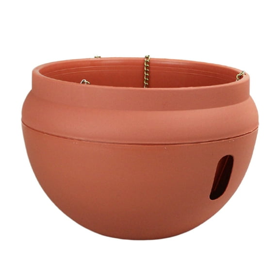 Qholemyo Small Size Rattan Hanging Basket Planter Water Barrier Design No Rotten Roots Home Decor Garden Pots For Gardening