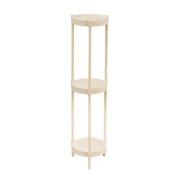 Qholemyo Small Tea Table Iron Sofa Side Table High Strength Plastic Small Corner Table with Storage Desk Organizer Modern Concise Living Room Bedroom Small Round Table