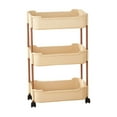thumbnail image 1 of Qholemyo Small Trolley Rack Bedroom Storage Multi-layer With Snack Containers Bathroom Living Room Mobile Floor Snacks Storage, 1 of 6