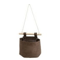 thumbnail image 1 of Qholemyo Small Wall Hanging Organizer Bag Linen Fabric Door Hanging Storage Basket With Multiple Pockets For Kitchen Bedroom Office Use Small Basket Baskets For Organizing, 1 of 8