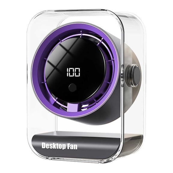 Qholemyo Smart 100 Speed Air Circulation Desk Fan USB Rechargeable Portable Cooling Fan For Home Office Bedroom