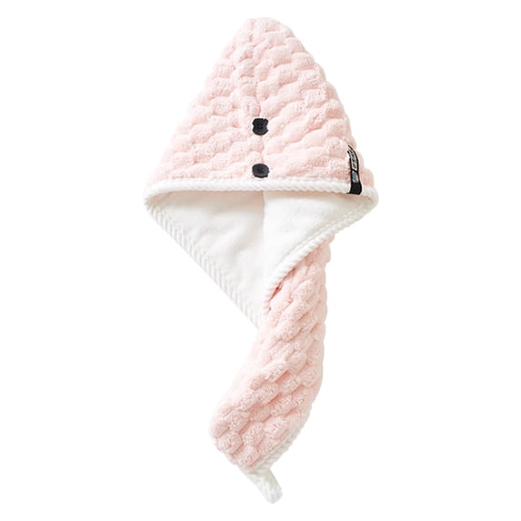 Qholemyo Soft Coral Velvet Double Layer Dry Hair Cap Hair Towel Wrap For Women Hair Drying Towel Wrap