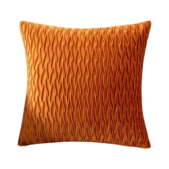 Qholemyo Solid Color Velvet Pleated Pillowcase Velvet Sofa Cushion Headboard Pillow Office Lumbar Support Waist Protection Home Decor Pillow Cover Pillows