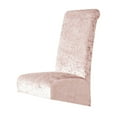 thumbnail image 1 of Qholemyo Solid Color Velvet Stretch Chair Covers All Inclusive Large Slant High Back Dining Chair Slipcovers Home Hotel Dirtproof Seat Covers, 1 of 6