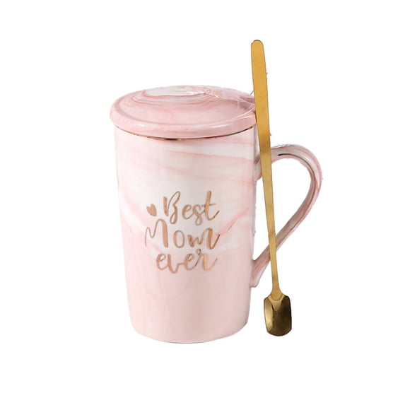 Qholemyo Souvenir Mug With Lid Spoon Mother's Day Gifts Mom Gift Water Cup For Daily Use