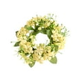 thumbnail image 1 of Qholemyo Spring Summer Artificial Floral Wreath Candle Holder Rings Wedding Table Centerpiece Home Door Decor, 1 of 6