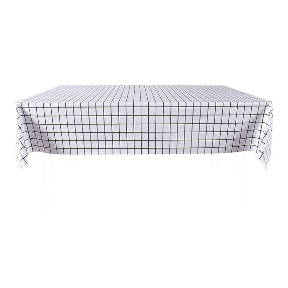 Qholemyo Square Plastic Tablecloth Waterproof Oilproof Checkered Wipeable Tablecloth Suitable For Catering Camping Picnics Outdoor With placemats for dining table dining table mats