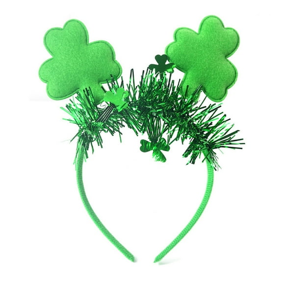 Qholemyo St Patricks Day Accessories Green Decorations Colorful Stripe Tassel Headband Irish Festival Party St Patricks Day Headpiece