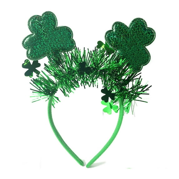 Qholemyo St Patricks Day Accessories Green Decorations Colorful Stripe Tassel Headband Irish Festival Party St Patricks Day Headpiece