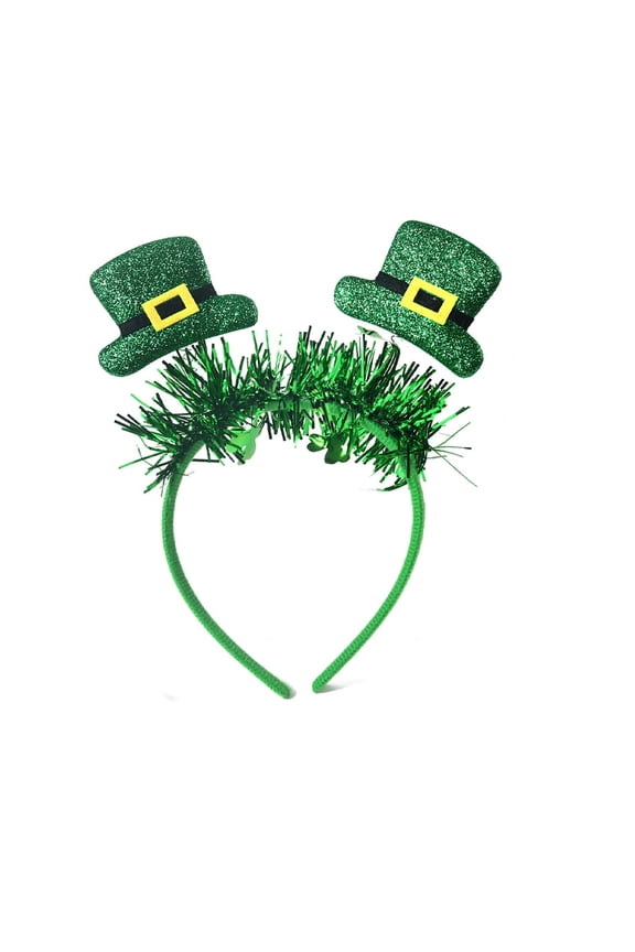 St Patricks Day Accessories Green Decorations Colorful Stripe Tassel Headband Irish Festival Party St Patricks Day Headpiece