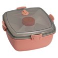 thumbnail image 1 of Qholemyo Stackable 4 Compartment Airtight Food Storage Containers With Lids Large Salad Bowl Sauce Container Built In Reusable Fork, 1 of 8