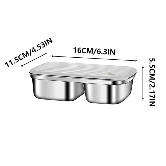 Qholemyo Stainless Steel Insulated Airtight Food Storage Containers With Lids Compartment Bento Lunch Box For Students Office Workers