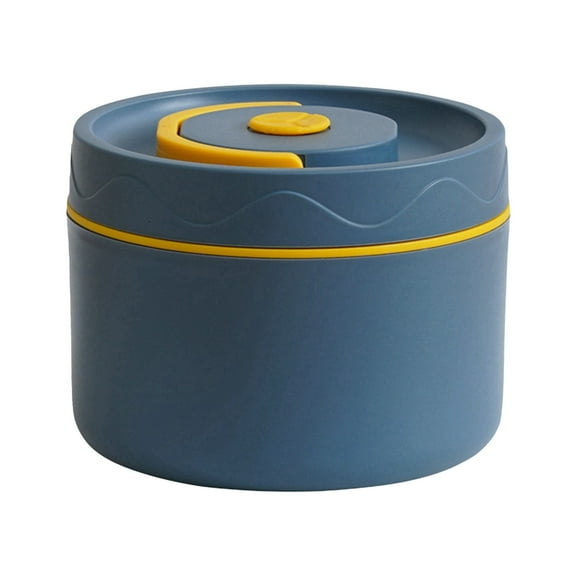 Qholemyo Stainless Steel Insulated Lunch Bucket Double Cover Soup Bowl Bento Box For Household Work