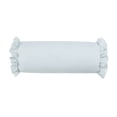thumbnail image 1 of Qholemyo Striped Ruffled Edge Cylindrical Decorative Throw Pillow Neck Roll Support Cushion For Bed Sofa Sleeping, 1 of 1