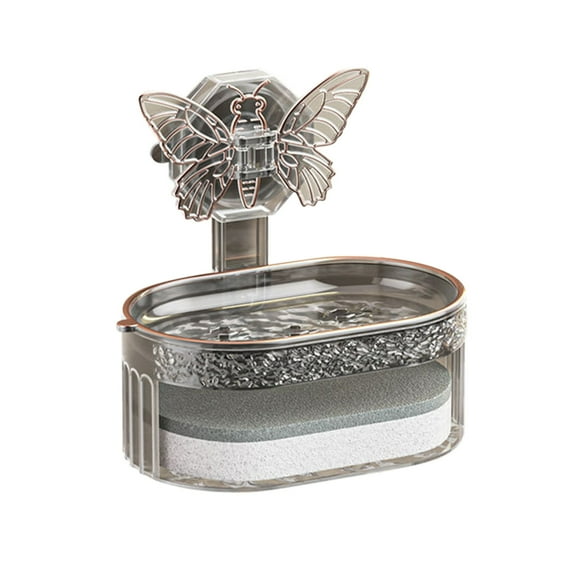 Qholemyo Sucker Soap Dish Household Wall Mounted Non Perforated Drainage Soap Box Bathroom Sponge Shelf Soap Rack Soap Holder