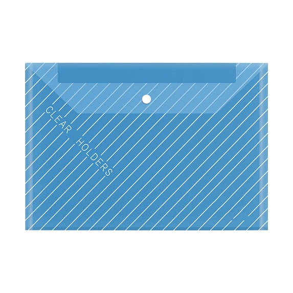 Qholemyo Thickened A4 Transparent Document Bag - Waterproof Plastic Pocket Folders with Buckle, Labeled Archive & Data Storage Bags