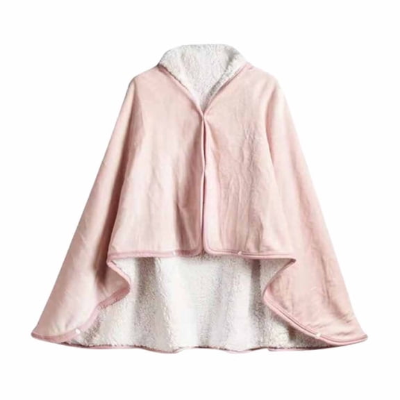 Qholemyo Thickened Lamb's Wool Shawl Blanket Small Warm Blanket for Winter Nap Air Conditioning Blanket