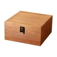 thumbnail image 1 of Qholemyo Thickened Solid Wood Storage Box Flipping Cover Design For Home Office Sundries Organizer Storage, 1 of 6
