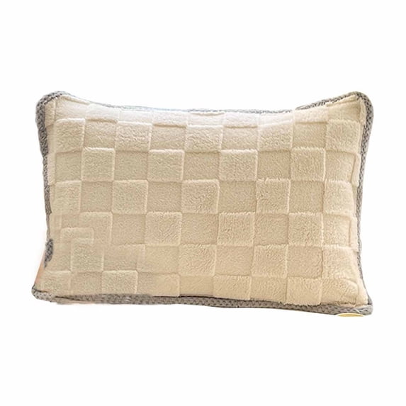 Qholemyo Thickened Taffeta Pillow Covers Warm Pillow Towel Hotel Quality Pillow Cover Home Goods Soft Sleeping Pillow