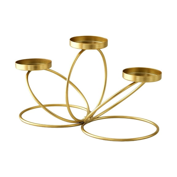 Qholemyo Three Armed Candlestick Candle Holder Candle Stand Pillar Candle Holders Decoration Table Centerpiece For Christmas Wedding Party