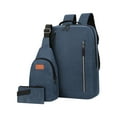 thumbnail image 1 of Qholemyo Three-piece USB Charging Laptop Backpack Multi Functional Work Backpack For Men Students College Essentials Large Capacity Book Bags, 1 of 3