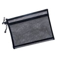 thumbnail image 1 of Qholemyo Transparent Double Layer Mesh File Organizer Bag Zipper Student Test Paper Storage Pen Bag Information Document Folder Office Folders, 1 of 4