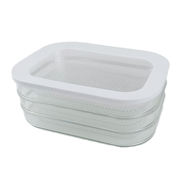 Qholemyo Transparent Food Grade Airtight Food Storage Containers With Lids Ginger Garlic Meat Hot Pot Side Box Refrigerator Preservation Box