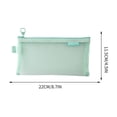 thumbnail image 1 of Qholemyo Transparent Mesh Pencil Pouch - Large Capacity Zippered Storage Bag, Portable Pencil Case for Student Exams, 1 of 5