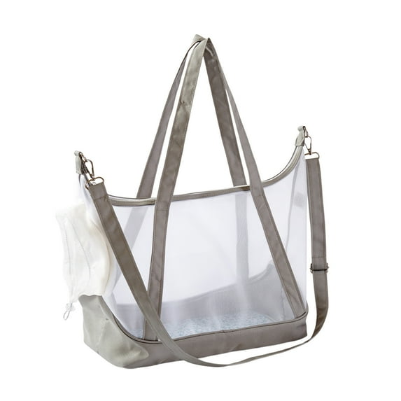 Qholemyo Transparent Nylon Mesh Cats Bag Portable Pet Bag Foldable Handheld Cats Bag, carriers for cats, cat bag carrier