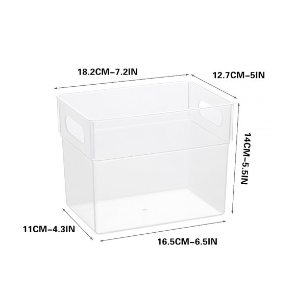 Qholemyo Transparent Plastic Desktop File Organizer Stationery Storage Box Marker Pen Miscellaneous Storage Container Office Supplies Organizer