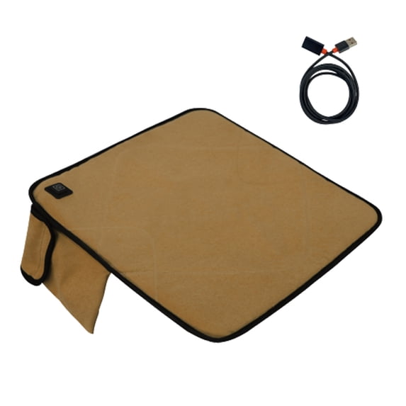 Qholemyo USB Heated Seat Cushion Portable Car Heated Seat Cover Foldable Heating Pad 3 Temperature For Fishing Hunting Outdoor Soft Warm