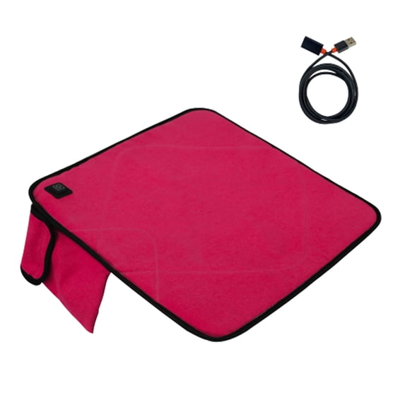 Qholemyo USB Heated Seat Cushion Portable Car Heated Seat Cover Foldable Heating Pad 3 Temperature For Fishing Hunting Outdoor Soft Warm