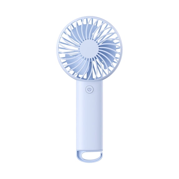 Qholemyo USB Rechargeable Foldable Desk Fan Portable Handheld Cooling Fan With LED Display And Neck Hanging Rope