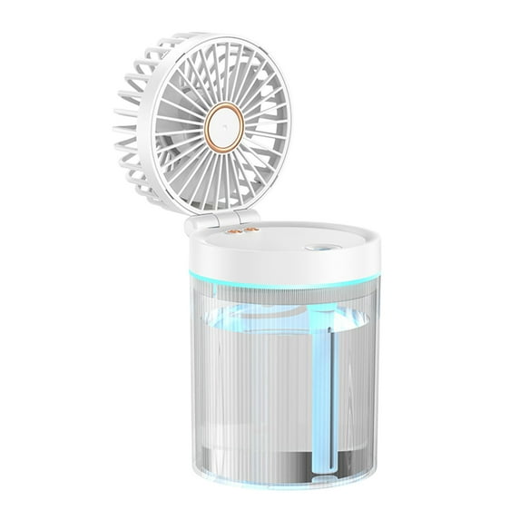 Qholemyo USB Rechargeable Portable Misting Fan 3 Speed Small Cooling Fan For Home Office Bedroom