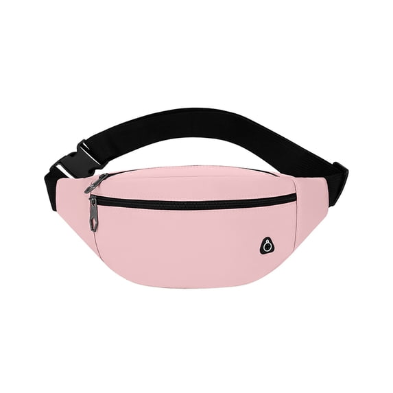Qholemyo Unisex Solid Color Outdoor Waist Pack Fanny Pack Crossbody Bag Large Capacity For Cycling Phone Storage