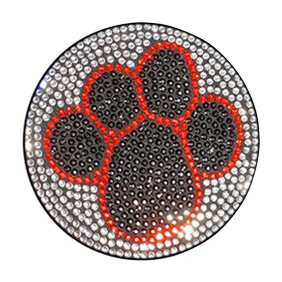 Qholemyo Universal Non-Slip Car Cup Mat - Dog Paw Print Embedded Decorative Saucer, Heat Insulation Car Cup Coasters