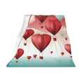 thumbnail image 1 of Qholemyo Valentine's day heart pattern flannel soft throw blanket light easy to wash romantic warm ideal for sofa beds cozy love blanket, 1 of 6