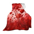thumbnail image 1 of Qholemyo Valentine's day heart pattern flannel soft throw blanket light easy to wash romantic warm ideal for sofa beds cozy love blanket, 1 of 6