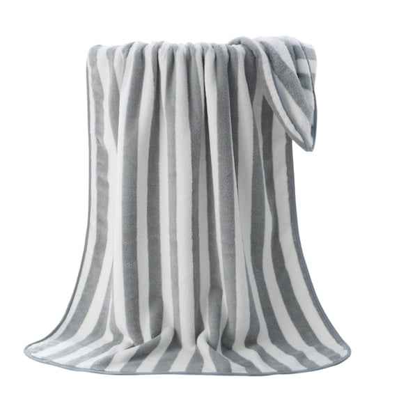 Qholemyo Velvet Bath Towel For Adult Daily Use At Home Absorbent Dry Hair Towel That Does Not Shed Hair Beach Towel Strip Patterned Bath Towel Cotton Bath Towels